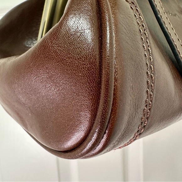 Gianni Conti Doctor Handbag | Brown Leather & Brass | NWT - Picture 6 of 16